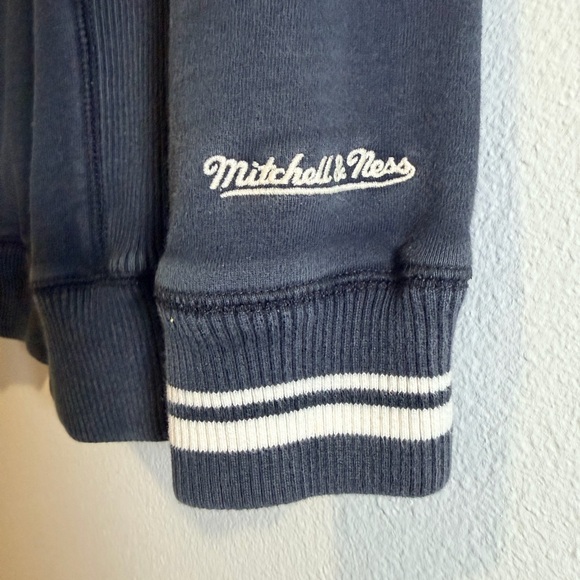 Mitchell & Ness Navy Pittsburgh Steelers Hoodie Zip Up Vintage Style - Picture 4 of 5